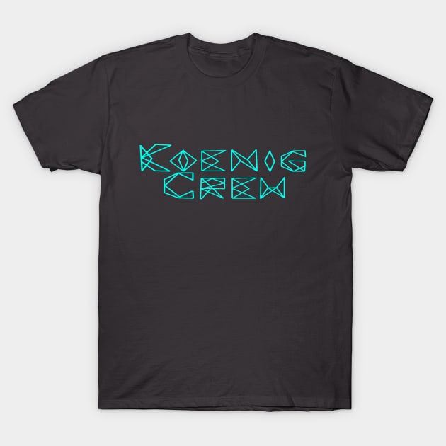 KoenigCrew Logo (Light Blue) T-Shirt by Young Inexperienced 